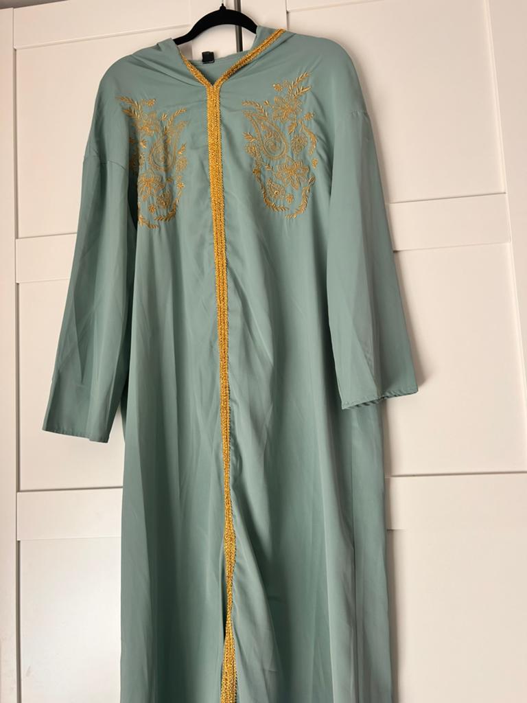 Mintgroenen marokkaanse djelaba jalaba nieuw maat L, Kleding | Dames, Gelegenheidskleding, Ophalen of Verzenden, Nieuw, Overige typen
