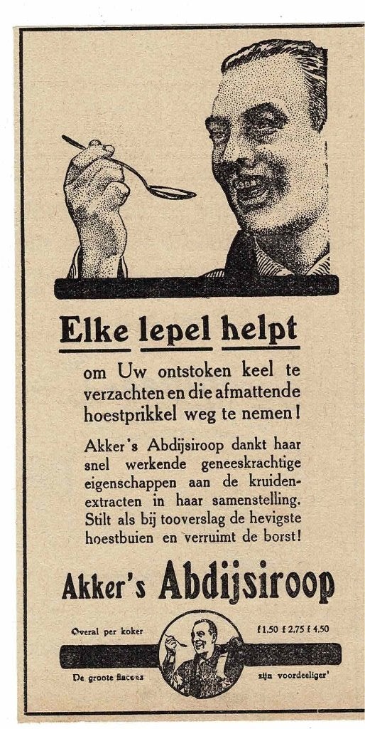 Elke lepel helpt  AKKER's ABDIJSIROOP 1925, Verzenden, Zo goed als nieuw, Overige typen