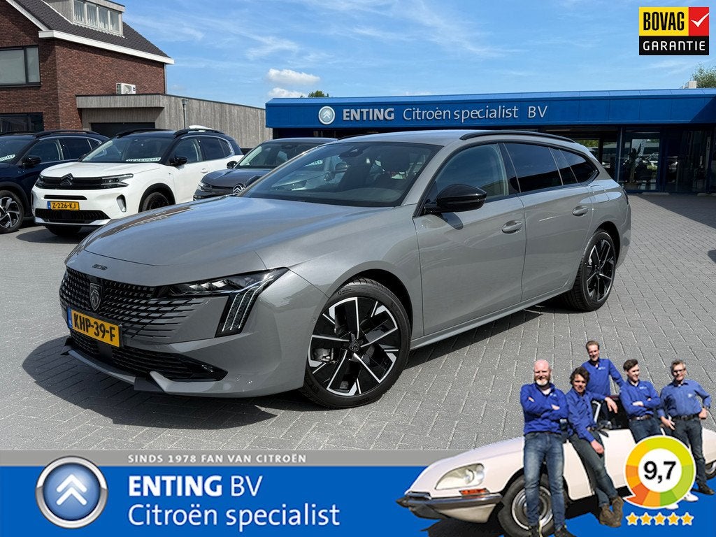 Peugeot 508 SW 1.6 Hybrid 180 ALLURE DRIVE ASSIST+ 360 CAMER, Auto's, Peugeot, Gebruikt, Euro 6, 4 cilinders, Leder en Stof