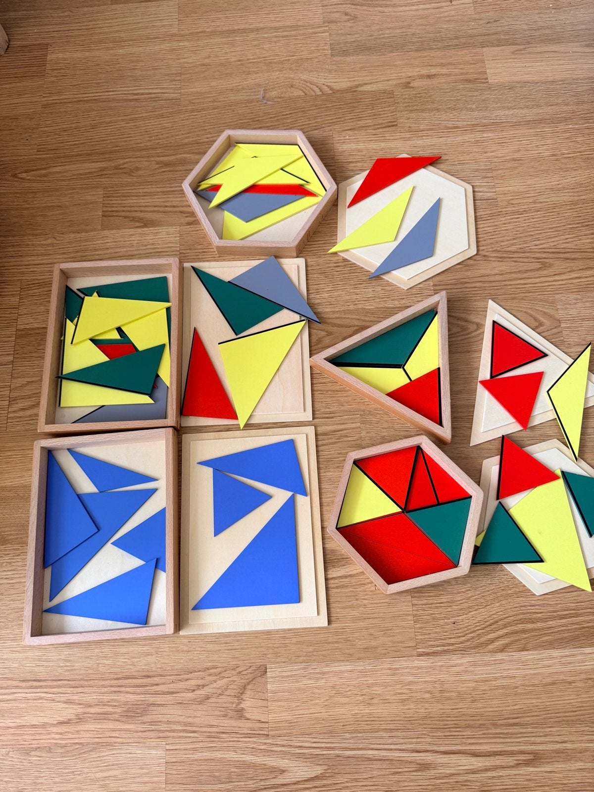 Montessori constructieve driehoeken set - nieuw, Ophalen of Verzenden, Nieuw, Puzzelen