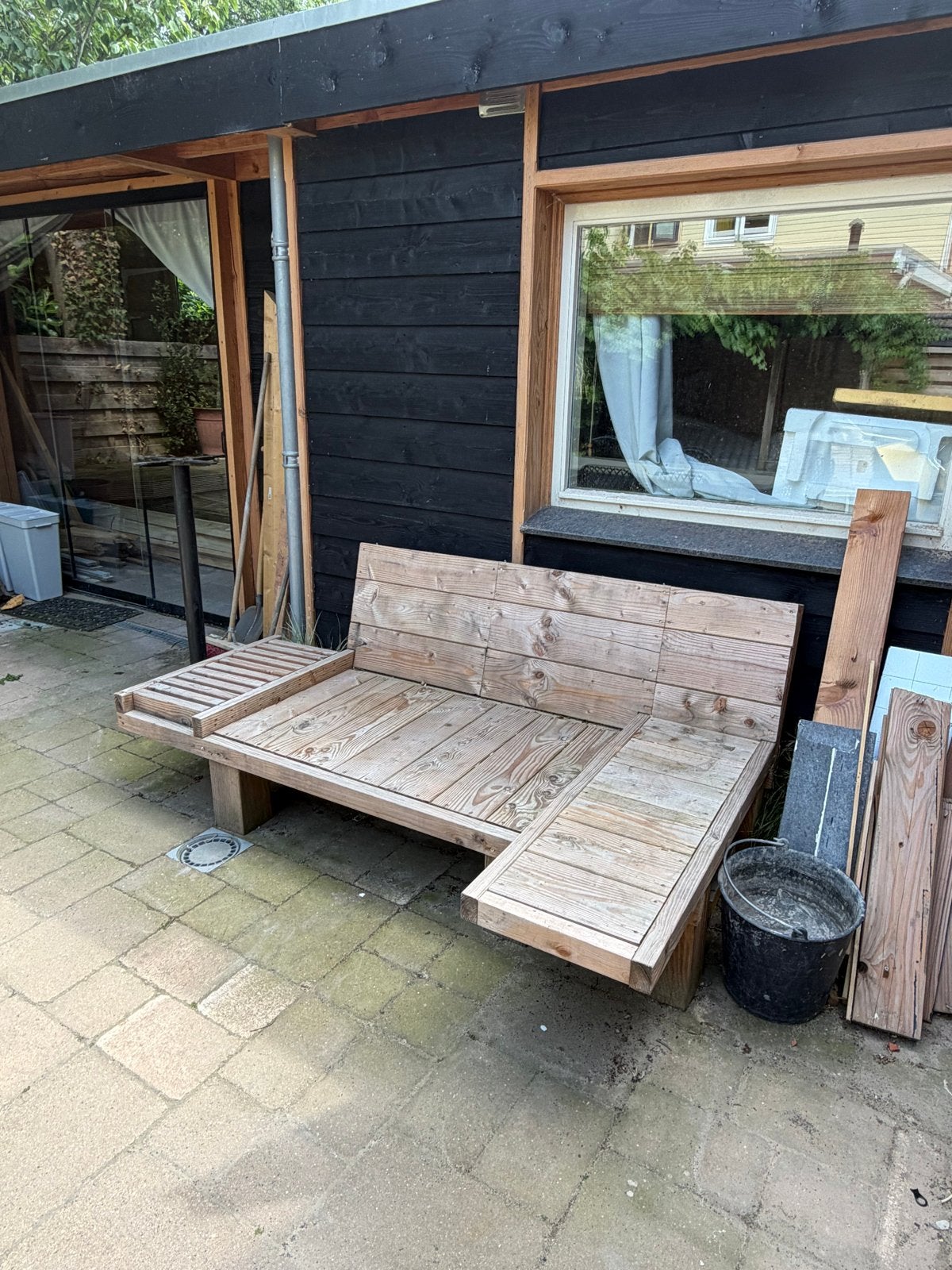 Douglas Tuinbank voor Palletkussen, Ophalen, Gebruikt, Hout