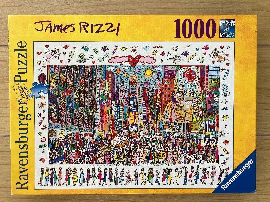 James Rizzi 1000 stukjes puzzel Ravensburger, Ophalen of Verzenden, 500 t/m 1500 stukjes, Zo goed als nieuw, Legpuzzel
