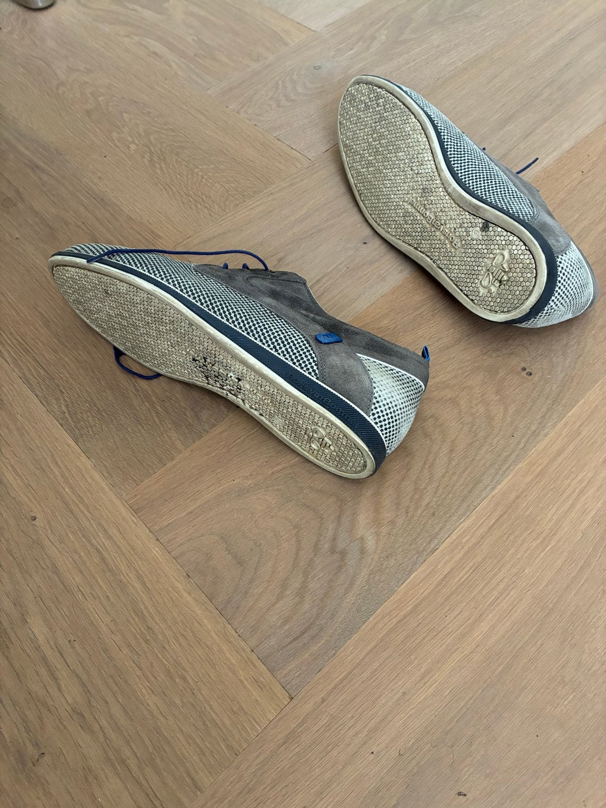 Herenschoenen - maat 43, Grijs/Blauw, Floris van Bommel, Blauw, Ophalen of Verzenden, Gedragen, Veterschoenen