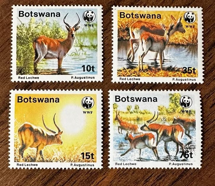 Botswana WWF 1988 dieren postfris antilopen, Ophalen of Verzenden, Overige landen, Postfris