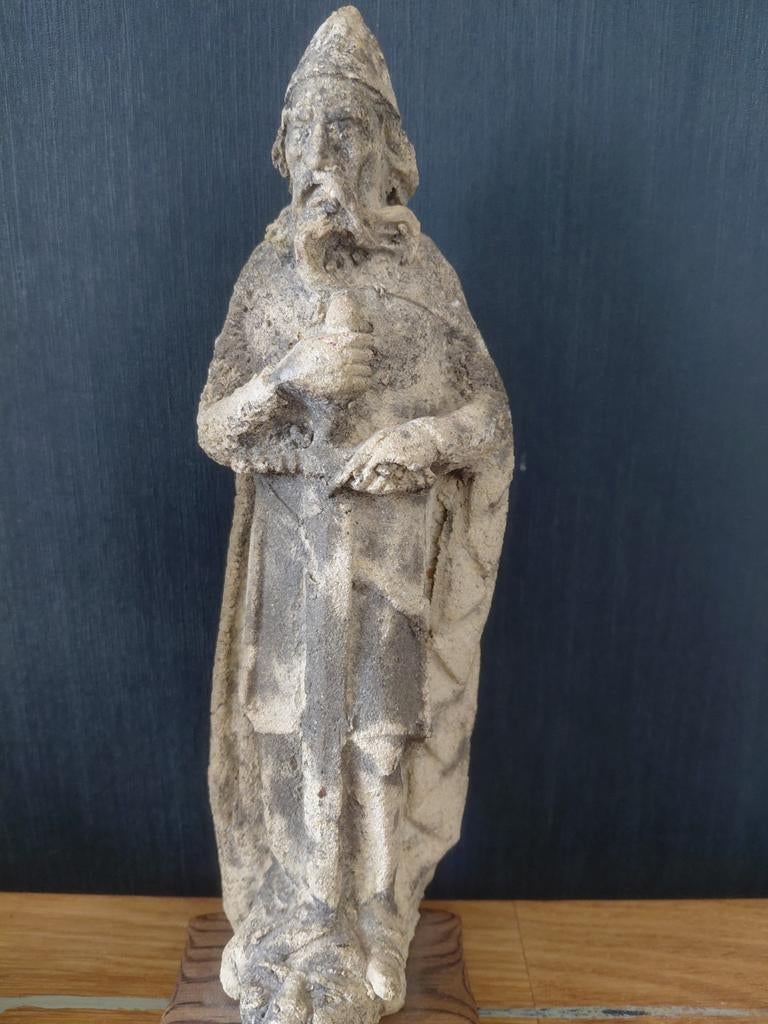 Antiek kalksteen beeldje - zeer oud!, Ophalen of Verzenden