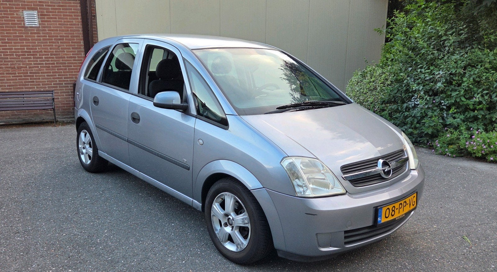 Opel Meriva 1.4 16V 2004 Grijs -Koude airco!- apk 11-2026, Voorwielaandrijving, Stof, Zwart, 4 cilinders