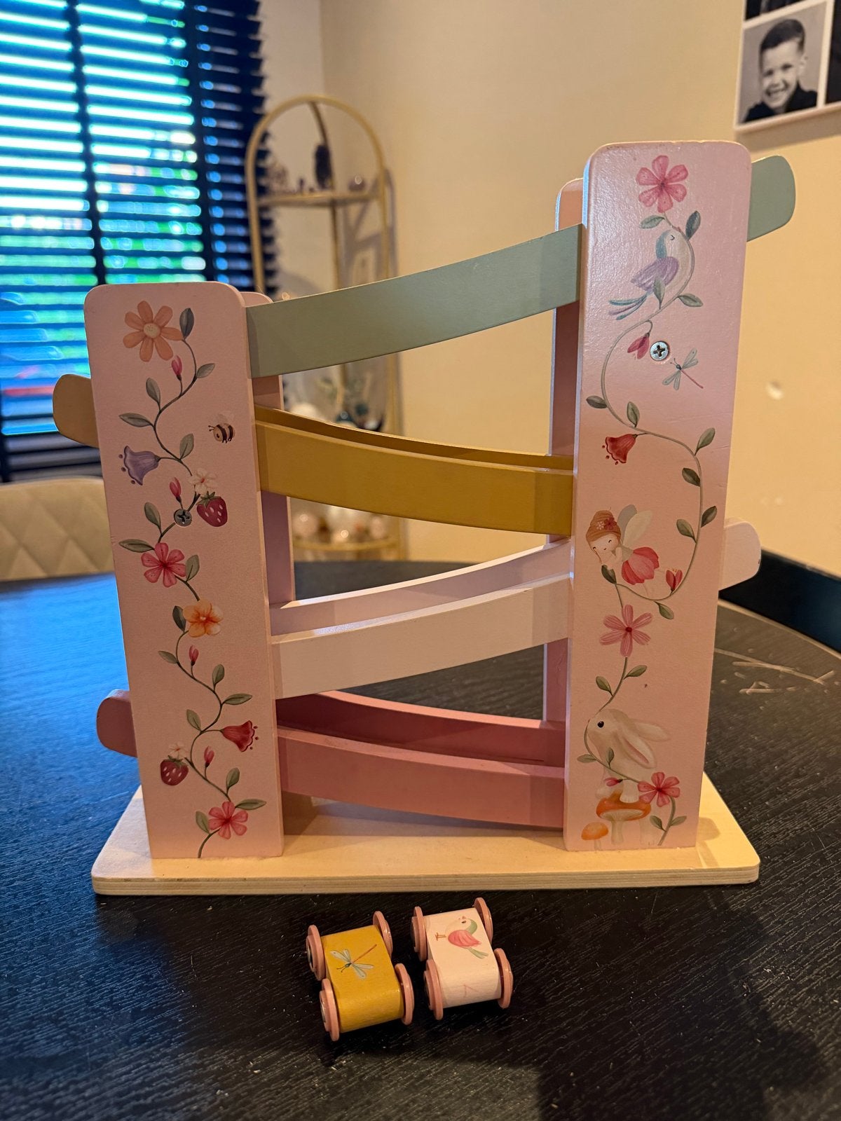 Little Dutch Houten Rollerbaan met 2 Auto's, Ophalen of Verzenden, Gebruikt, Overige typen, Met wieltjes