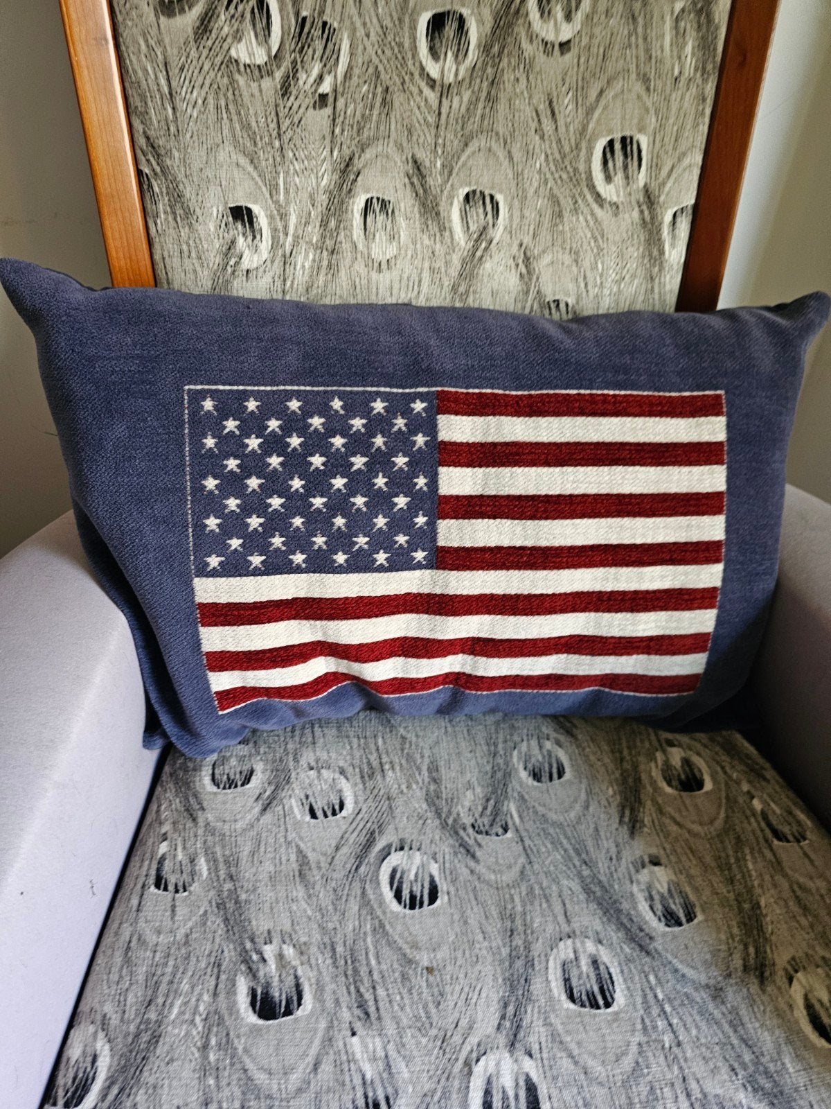 Sierkussen met Amerikaanse vlag - Blauw, Rood, Wit, Overige merken, Gebruikt, Blauw, Met print