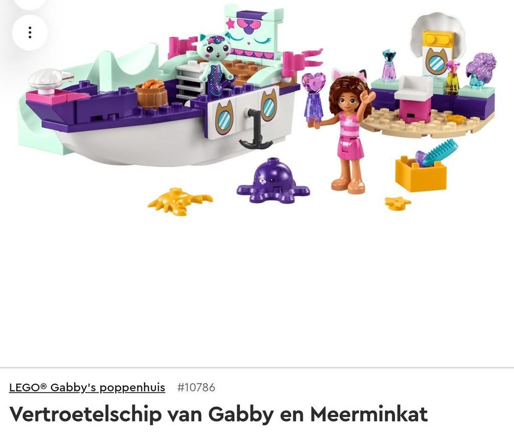 Lego Friends Gabby's Vertroetelschip met Meerminkat, Kinderen en Baby's, Speelgoed | Duplo en Lego, Zo goed als nieuw, Ophalen of Verzenden