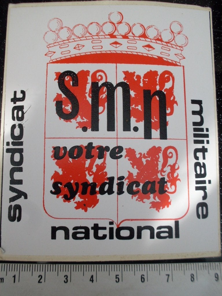 sticker syndicat militaire national smn logo embleem, Verzamelen, Verzenden, Zo goed als nieuw, Bedrijf of Vereniging