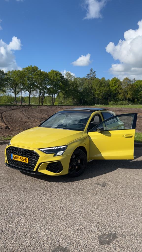 Audi A3 40 Tfsi e 204pk Phev S-tronic 2020 Geel, Auto's, Audi, Zwart, 4 cilinders, 1535 kg, 1395 cc