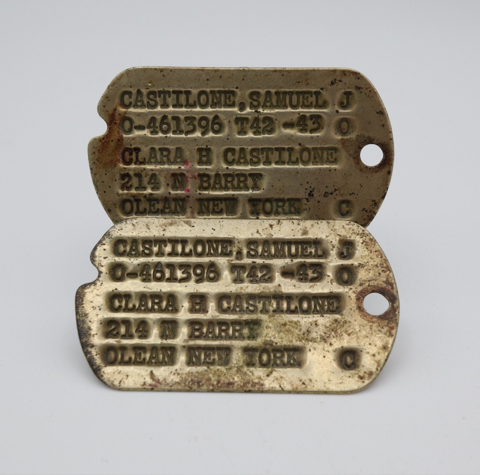US WWII Officer Dog Tag, Doctor 101st General Hospital, Ophalen of Verzenden, Landmacht, Amerika, Kleding of Schoenen