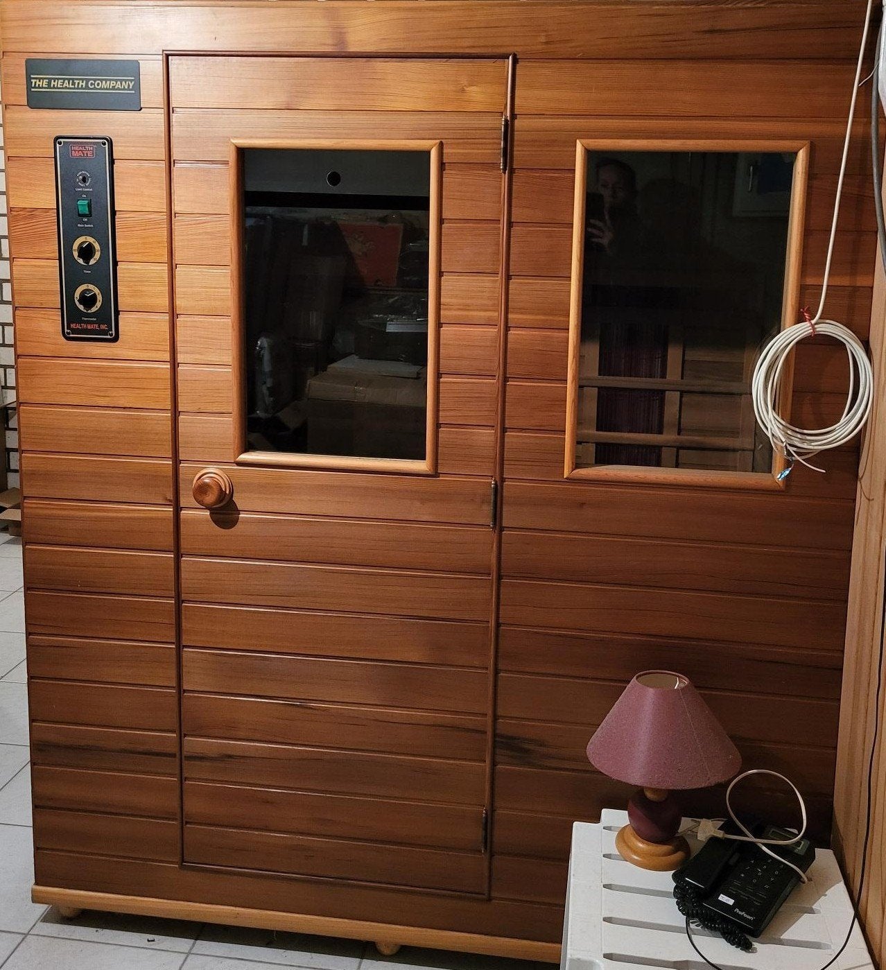 Health Mate Infrarood Cabine 2 personen gebruikt, Sport en Fitness, Sauna, Ophalen, Gebruikt, Infrarood, Complete sauna