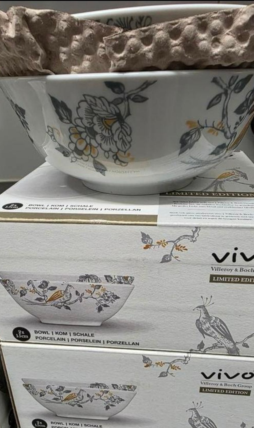 Vivo Villeroy en Boch Porselein limited edition Kommen, Nieuw, Ophalen of Verzenden, Kom(men), Overige stijlen