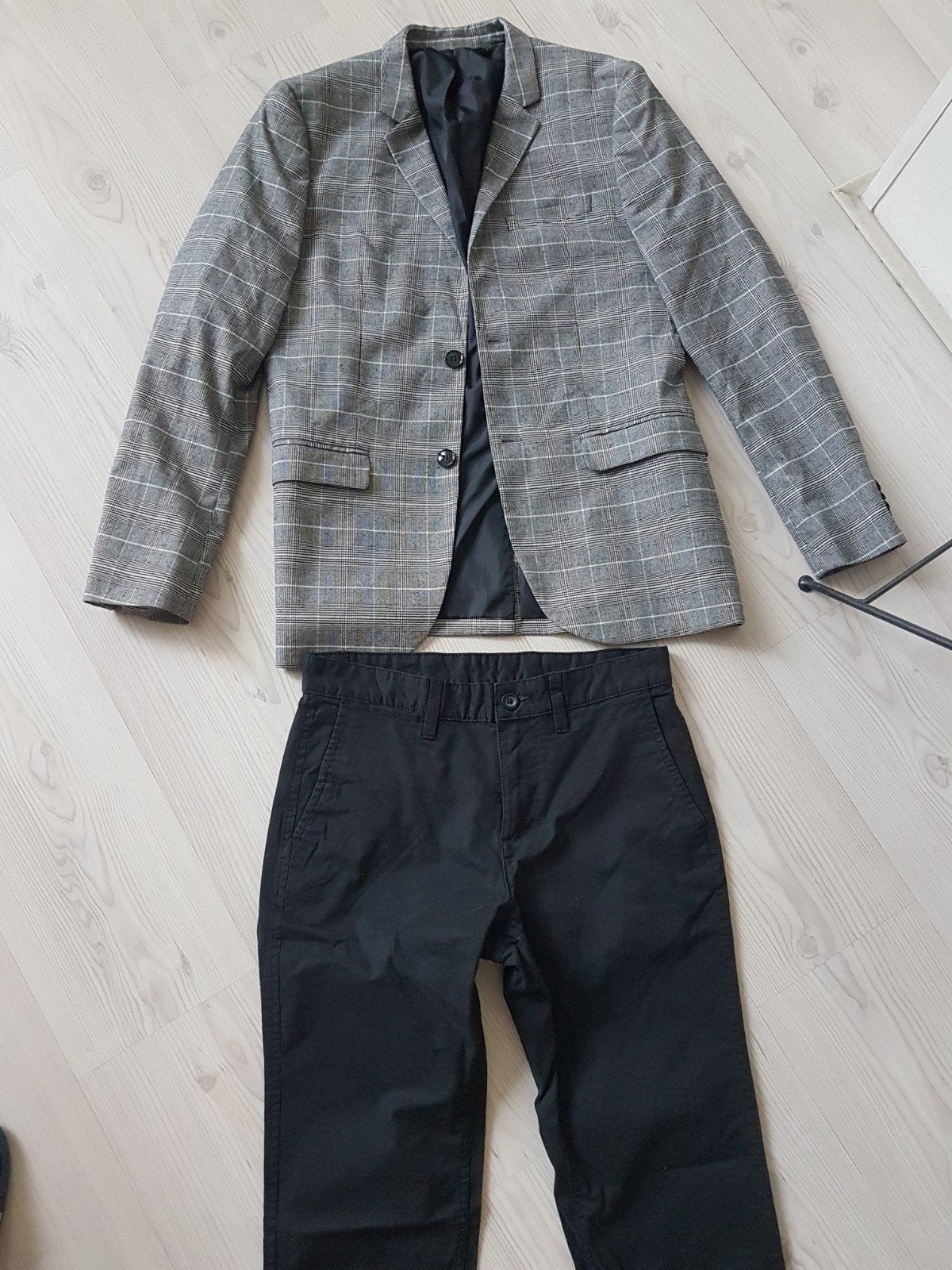 Heren chino & blazer in maat medium, Ophalen of Verzenden, Zo goed als nieuw, Maat 48/50 (M), Zwart