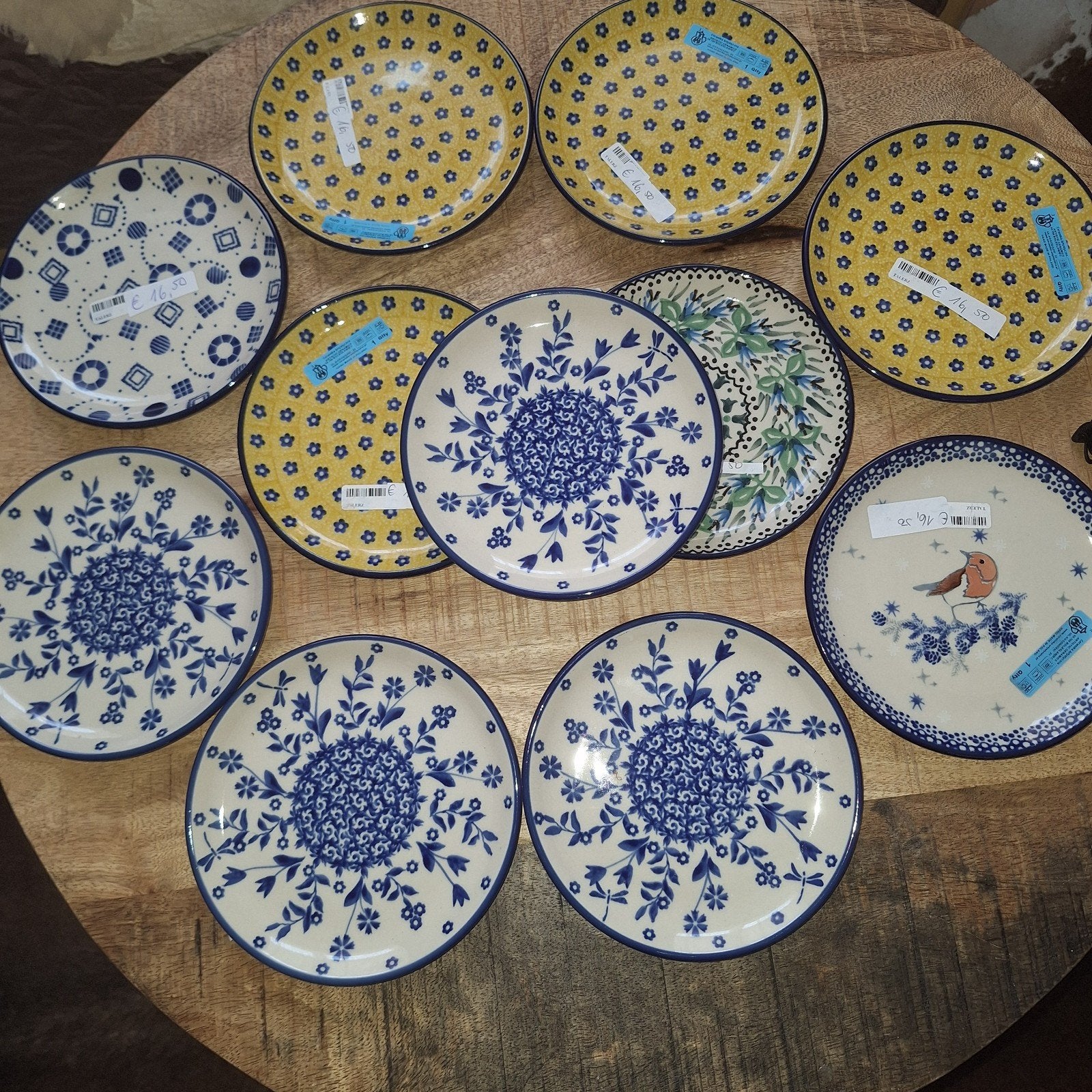 Gebaksbordjes 16 cm Bunzlau Castle Pools keramiek-nieuw, Keramiek, Nieuw, Ophalen of Verzenden, Bord(en)