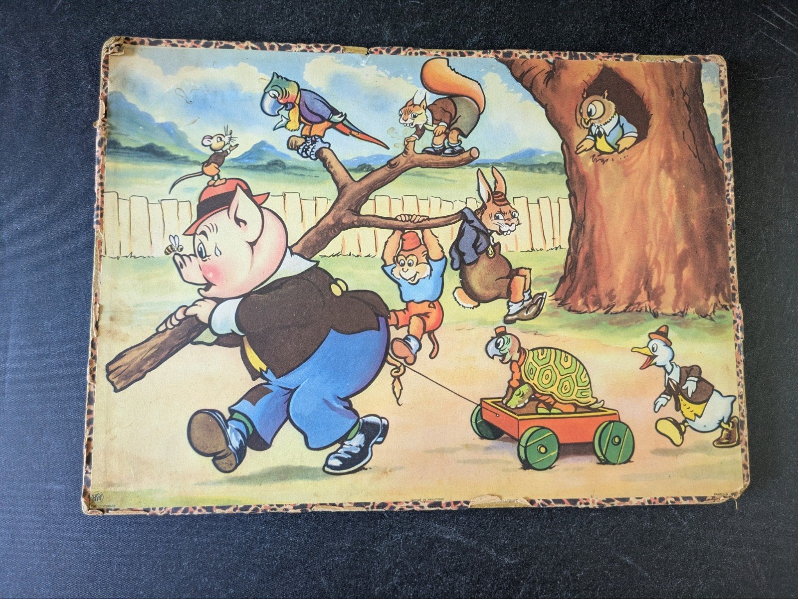 Vintage K-Puzzle Disney Drie Kleine Biggetjes (no. 827), Antiek en Kunst, Ophalen of Verzenden