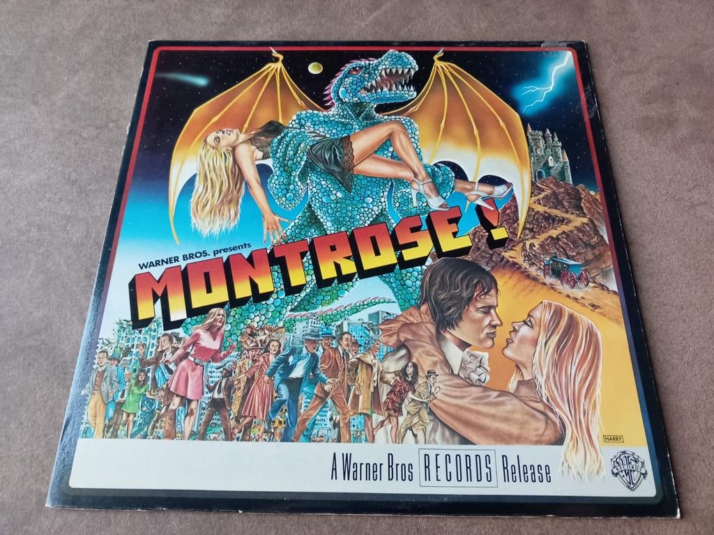 Montrose! Warner Bros. Records Release - Vintage Album Cover, Cd's en Dvd's, Ophalen of Verzenden, 1970 - 1979, Gebruikt, 12 inch