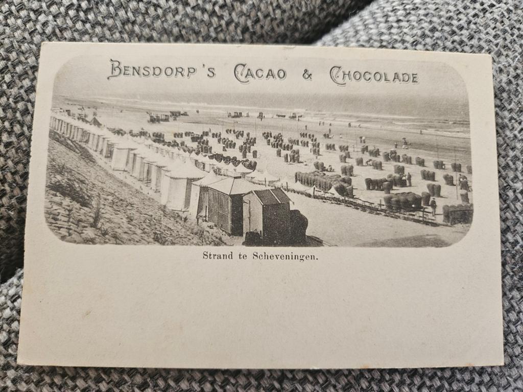 Bensdorp's Cacao & Chocolade Ansichtkaart Schevening, Verzamelen, Merken en Reclamevoorwerpen, Ophalen of Verzenden, Gebruikt