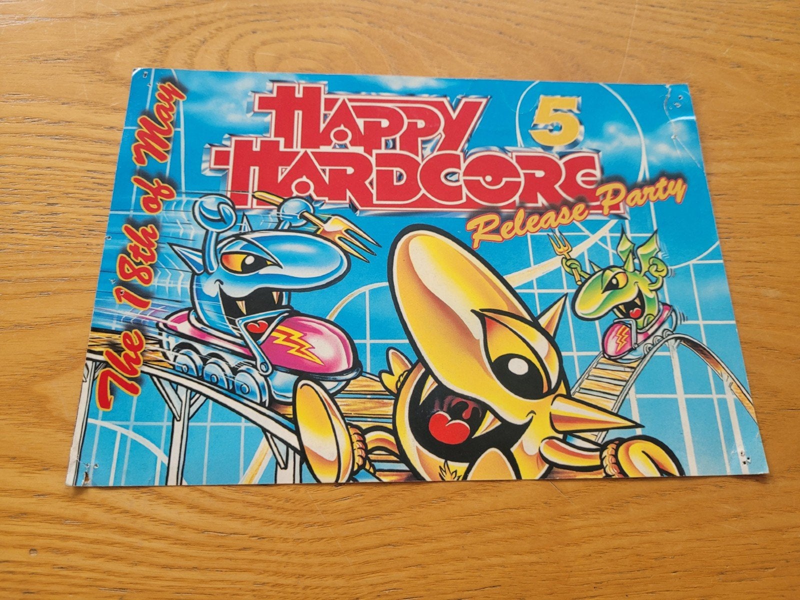 Happy hardcore 5 flyer ( gabber thunderdome ), Ophalen of Verzenden