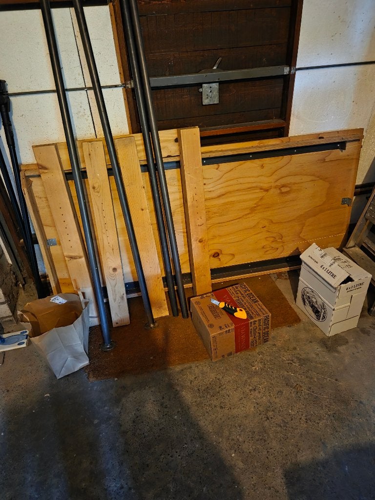 Gedemonteerde tuintafel, Ophalen, Gebruikt, Rechthoekig, Overige materialen