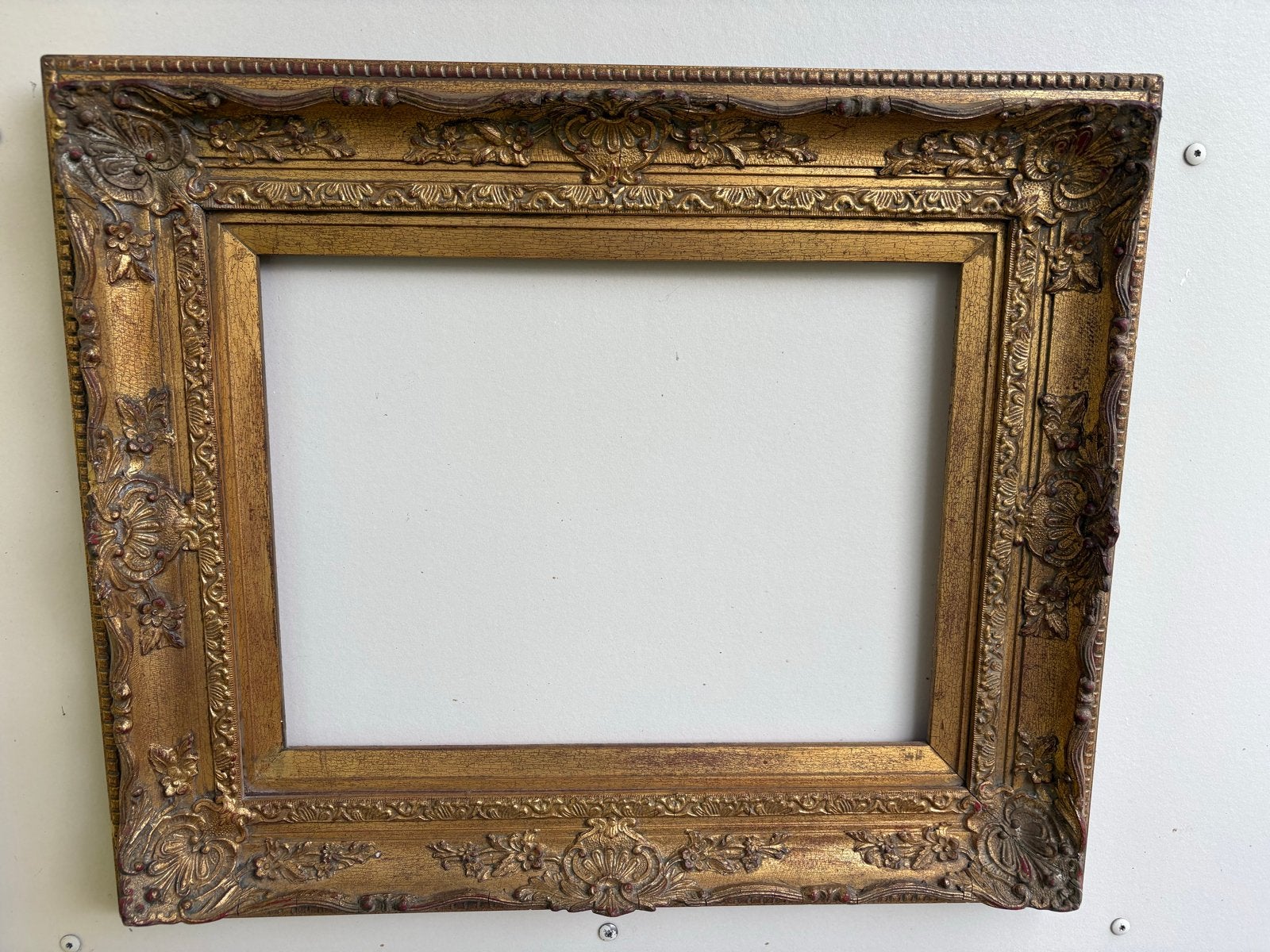 Antieke Gouden Schilderijlijst - Barok Stijl, Gebruikt, Schilderijlijst, Met sierrand, Ophalen of Verzenden