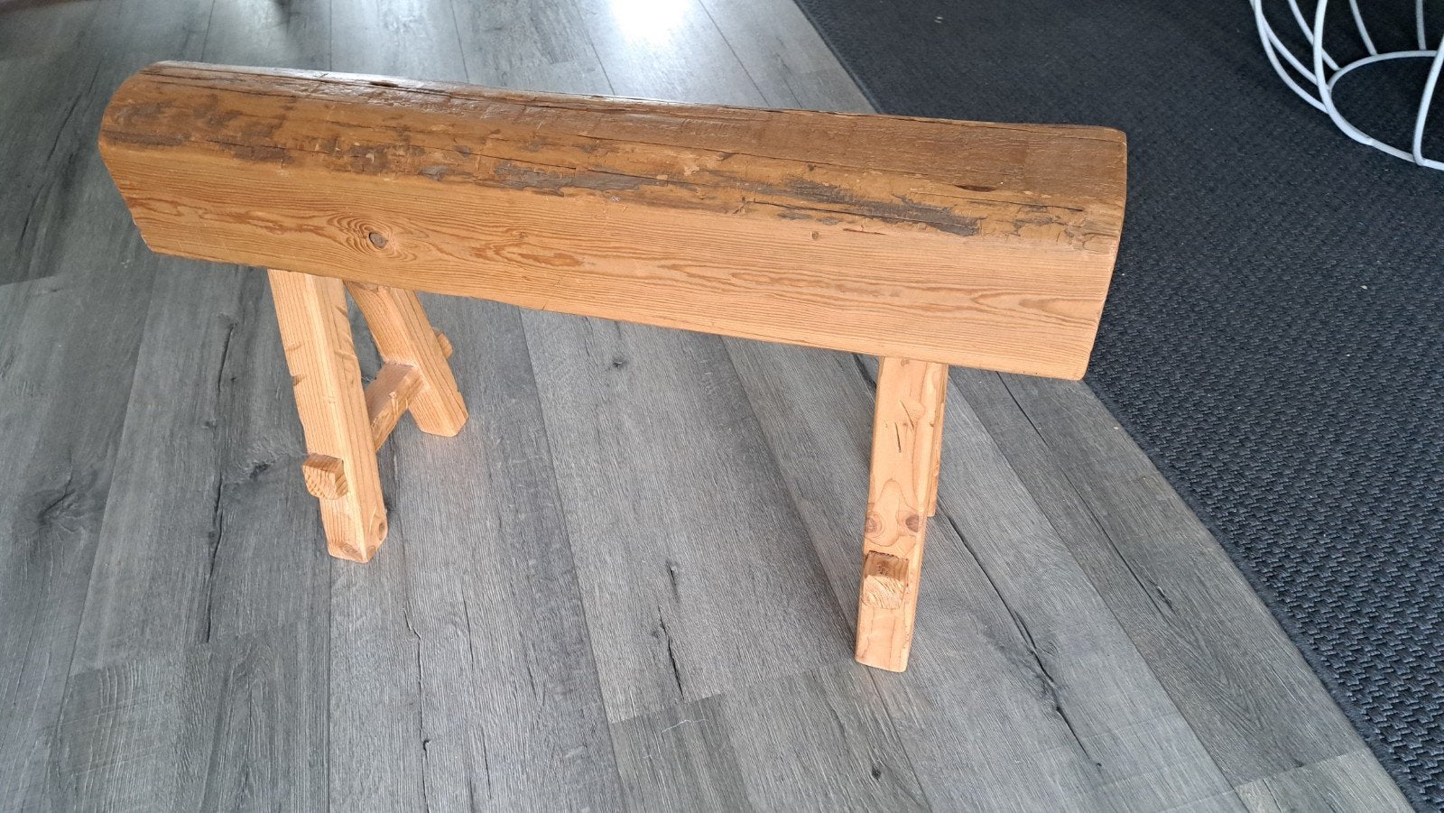 Handgemaakt houten krukje - Uniek en robuust, Ophalen, Gebruikt, Hout