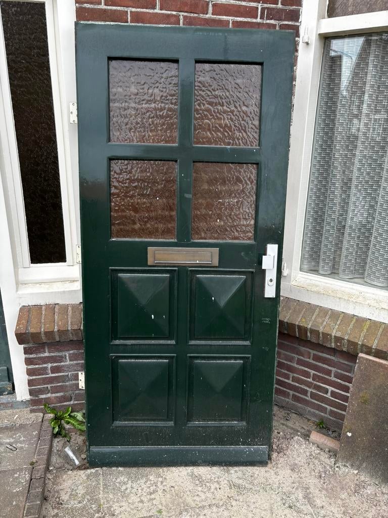 Voordeur jaren 60/70 (92,5 x 201) graag vandaag ophalen, Doe-het-zelf en Verbouw, Deuren en Horren, Ophalen, Zo goed als nieuw