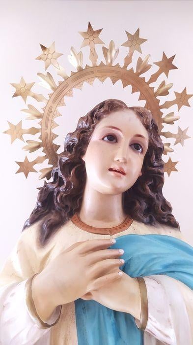 Beeld Maria tenHemelopneming Olot Spanje, Antiek en Kunst, Antiek | Religie, Ophalen of Verzenden