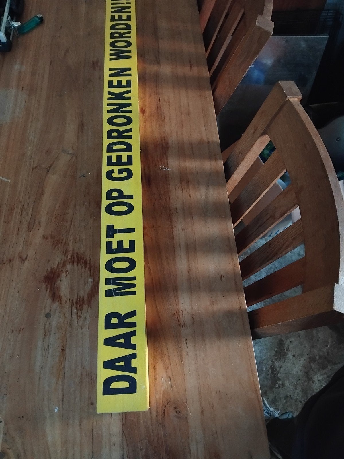 meter bier houder, Hout, Gebruikt, Overige stijlen, Ophalen of Verzenden
