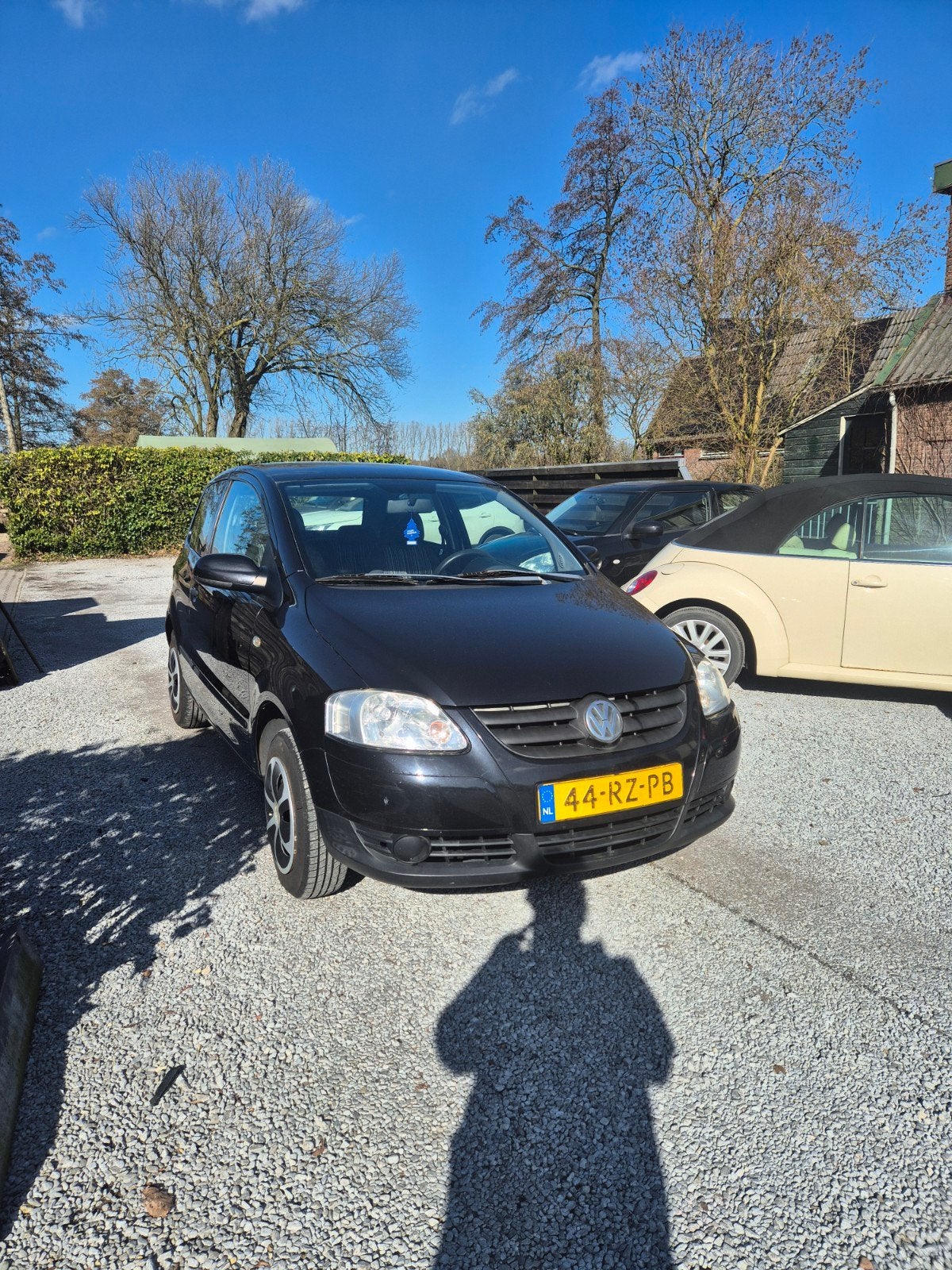 Volkswagen Fox 1.4 55KW 2005 Zwart, Auto's, Voorwielaandrijving, Zwart, 4 cilinders, 4 stoelen