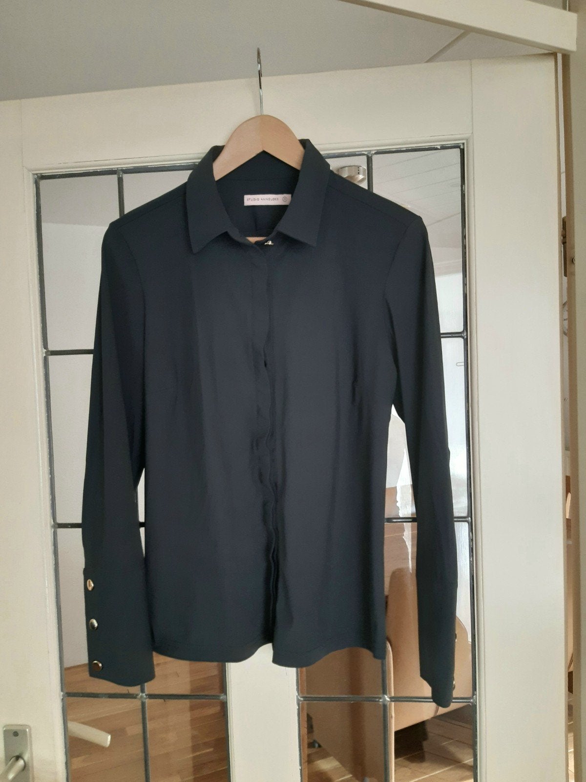 Prachtige Studio Anneloes travel blouse, antraciet/goud mt M, Maat 38/40 (M), Studio Anneloes, Verzenden, Zo goed als nieuw