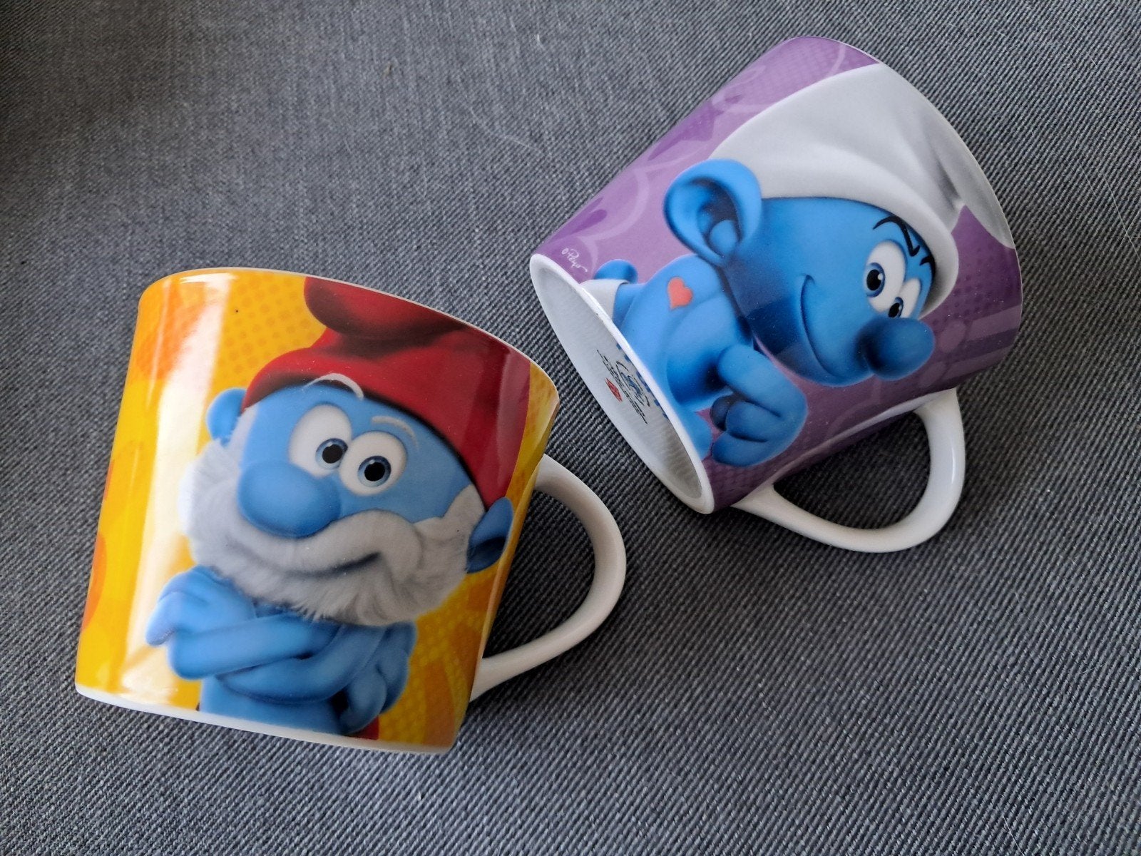 2 Smurfen mokken, Verzamelen, Smurfen, Ophalen of Verzenden, Nieuw, Verschillende Smurfen, Gebruiksvoorwerp