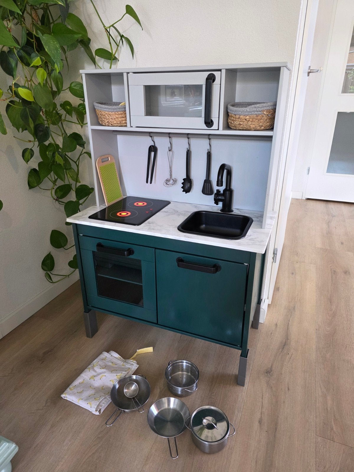 IKEA Duktig Speelkeuken, met custom achterwand en accesoires, Ophalen, Zo goed als nieuw