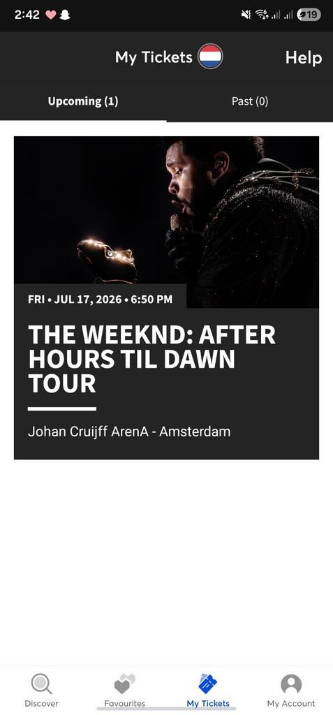 Ticket The Weeknd 17 juli, Eén persoon