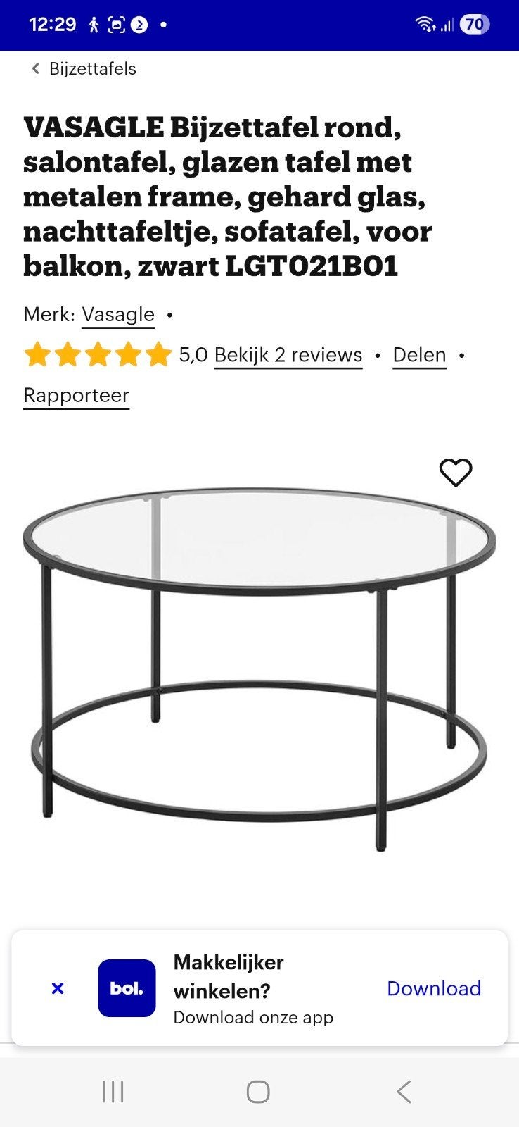 salontafel nieuw zwart, 100 tot 150 cm, Nieuw, Glas, Rechthoekig
