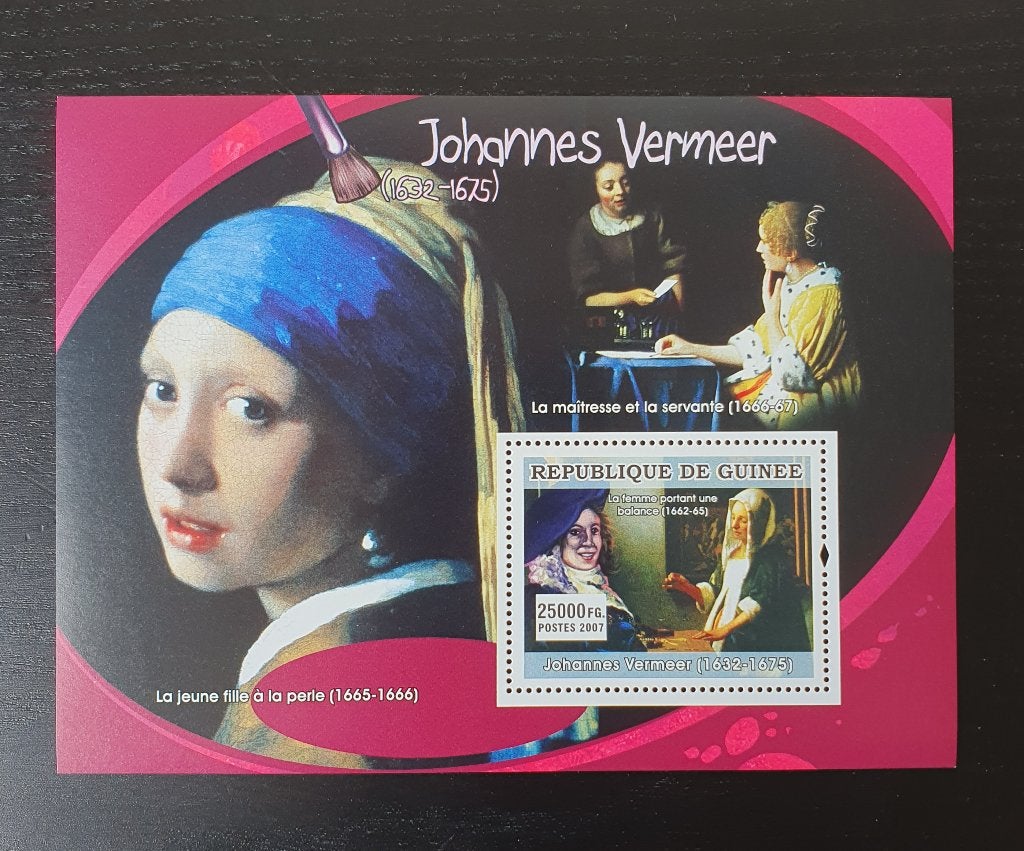 Guinee 2007 Kunst Johannes Vermeer Michel blok 1289 postfris, Verzenden, Postfris, Overige thema's