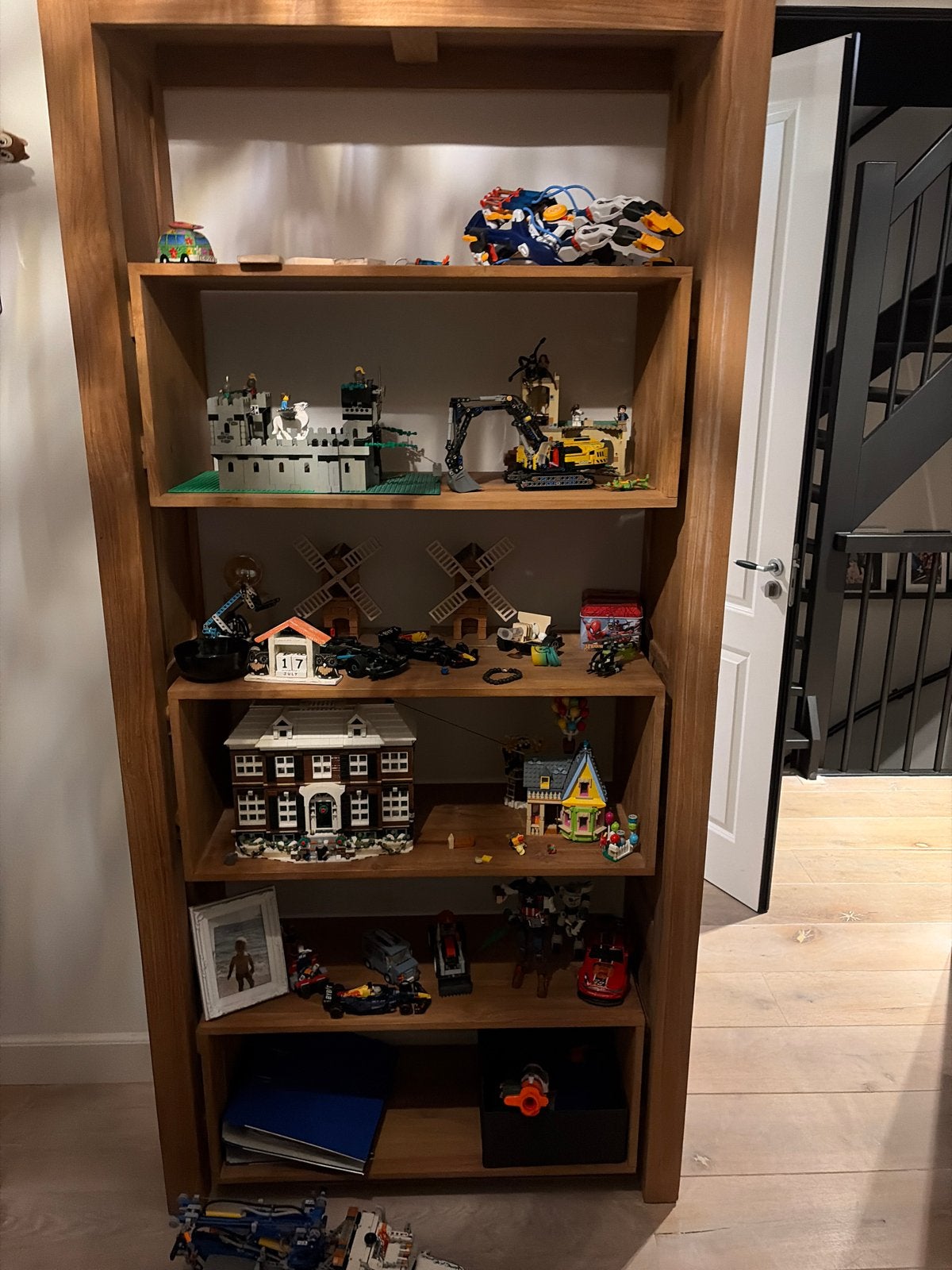 Mooie teakhouten roomdivider met 6 vakken, Huis en Inrichting, Ophalen of Verzenden, Gebruikt