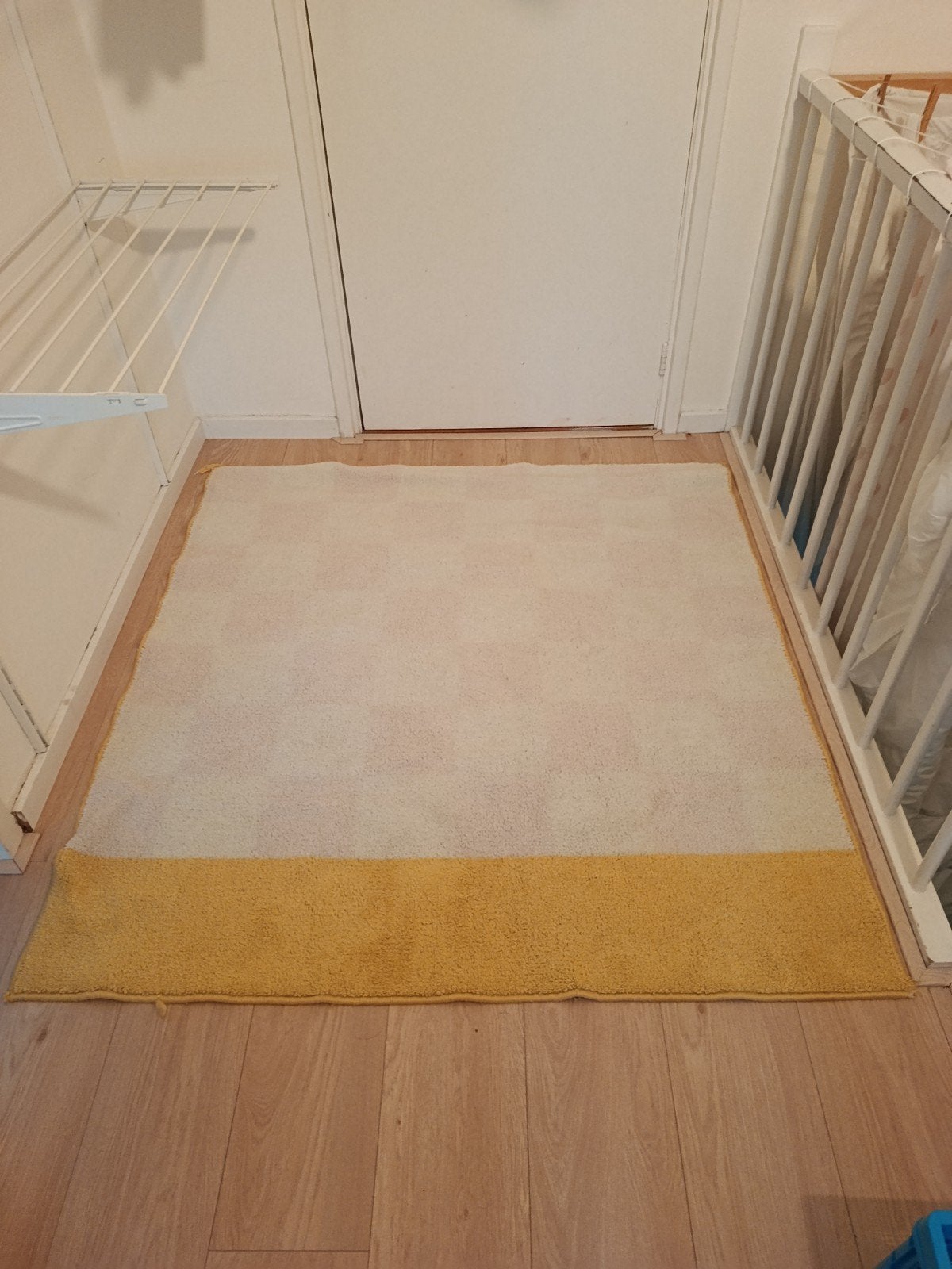 Ikea vloerkleed roze en geel, Ophalen, Gebruikt, 100 tot 150 cm, 150 tot 200 cm