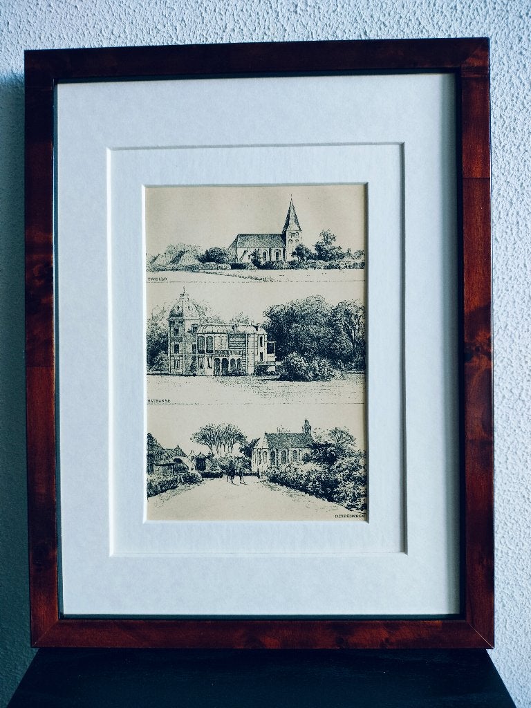 Craandijk Litho Twello Kerk Diepenveen Mathanse 1880 (46), Ophalen of Verzenden