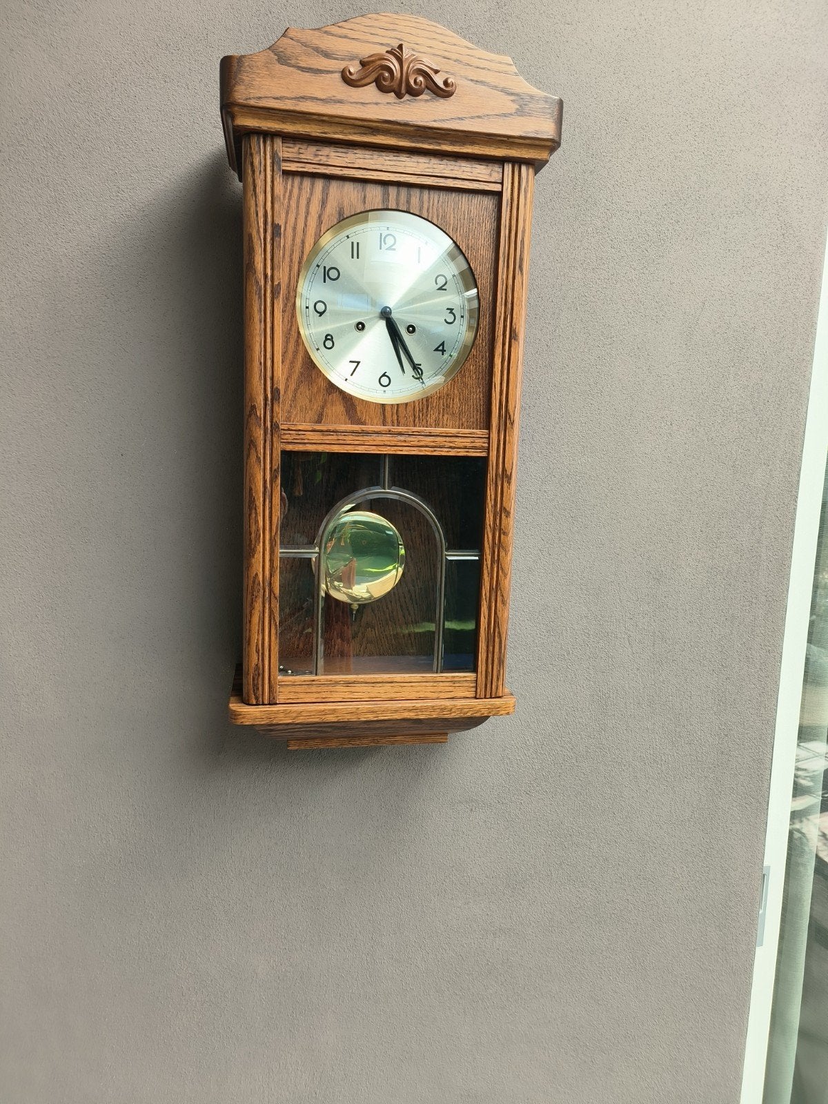 Bimbam klok - oude wandklok met slinger i.z.g.st. heel mooi, Antiek en Kunst, Antiek | Klokken, Ophalen