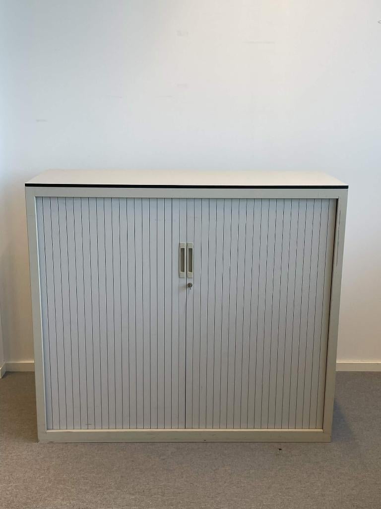 Grijze archiefkast, rolkast, kantoorkast, opbergkast, Ophalen, Gebruikt, 100 tot 150 cm, 100 tot 150 cm