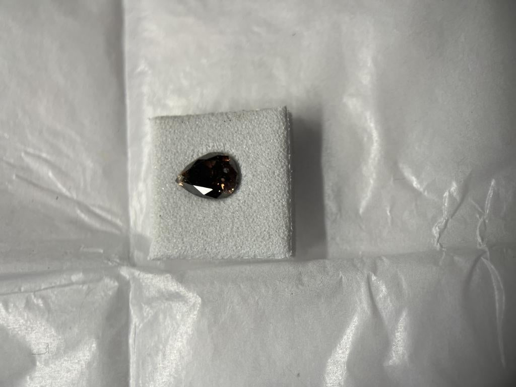 Natural Pear-Brilliant 0,73ct (17), Sieraden, Tassen en Uiterlijk, Edelstenen, Ophalen of Verzenden, Zo goed als nieuw