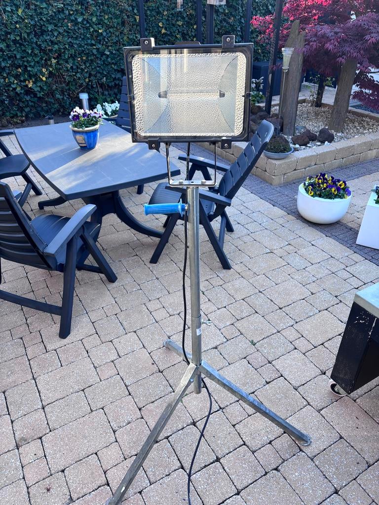 Te koop bouwlamp op statief 1000 watt, Ophalen, Gebruikt, Met statief, Lamp