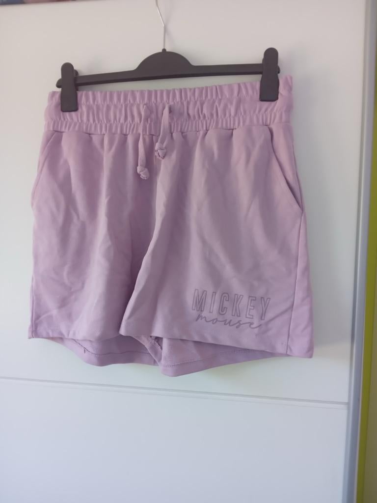 Lila Mickey Mouse korte broek, Kort, Paars, Maat 42/44 (L), Nieuw