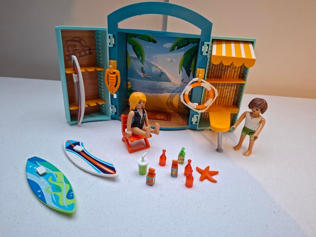 Playmobil 5641 Zomerstrandkoffer - met Surfers, Ophalen of Verzenden, Gebruikt
