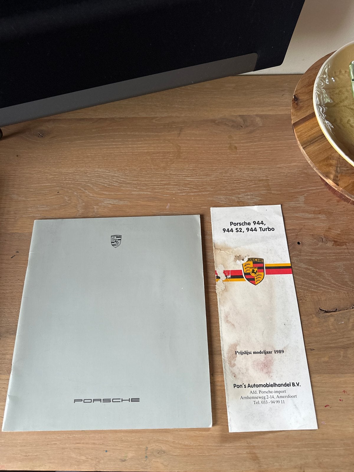 Porsche 944, 944 S2, 944 Turbo Prijslijst en Brochure 1989, Ophalen of Verzenden, Gelezen, Porsche