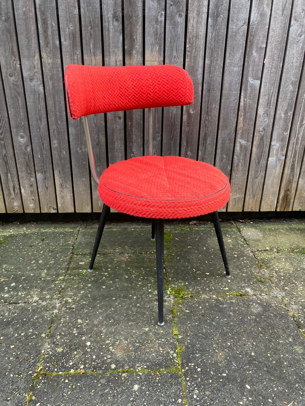 Vintage rode stoel jaren 60-70, Antiek en Kunst, Ophalen