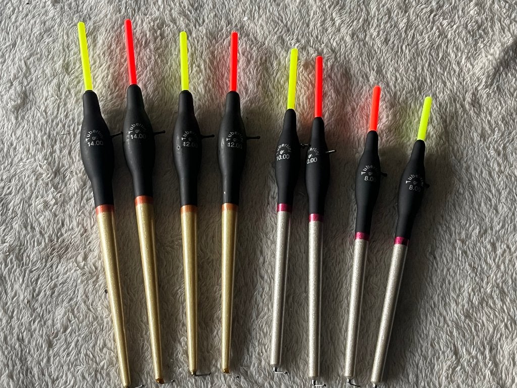 adv 191 / NIEUW serie 8 dobbers voor breeklichtjes TUBERTINI, Ophalen of Verzenden, Nieuw, Dobber of Lood