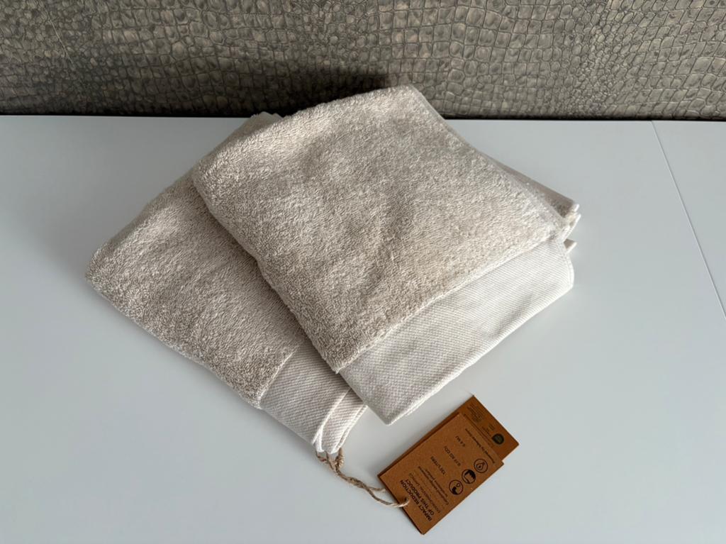 Walra badhanddoek 100x50 cm - set van 2 stuks - Creme Nieuw, Ophalen of Verzenden, Nieuw, Beige, Handdoek